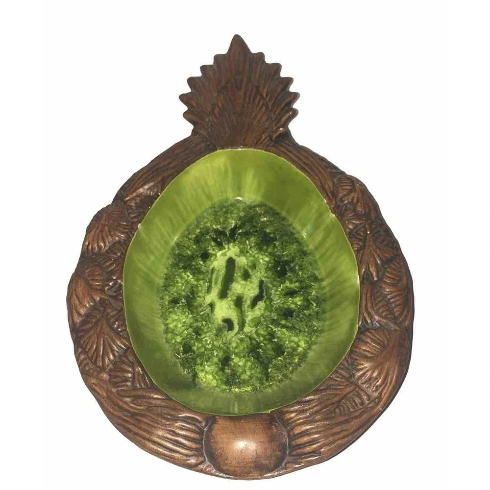 MCM Pineapple Ashtray or Candy Dish Maui Hawaii Treasure Craft 1960's Vintage‎